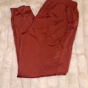 Gold Elite Burgundy Joggers with Subtle Gold Accents